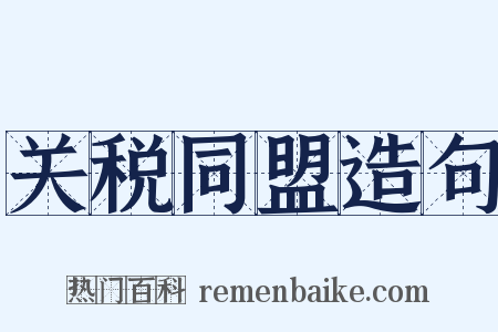 关税同盟造句是什么意思的图片
